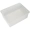 Basicwise Storage Tote, 10-1/2 in L x 14 in W x 5-1/2 in H, Clear, Plastic QI003259 - alternate 4